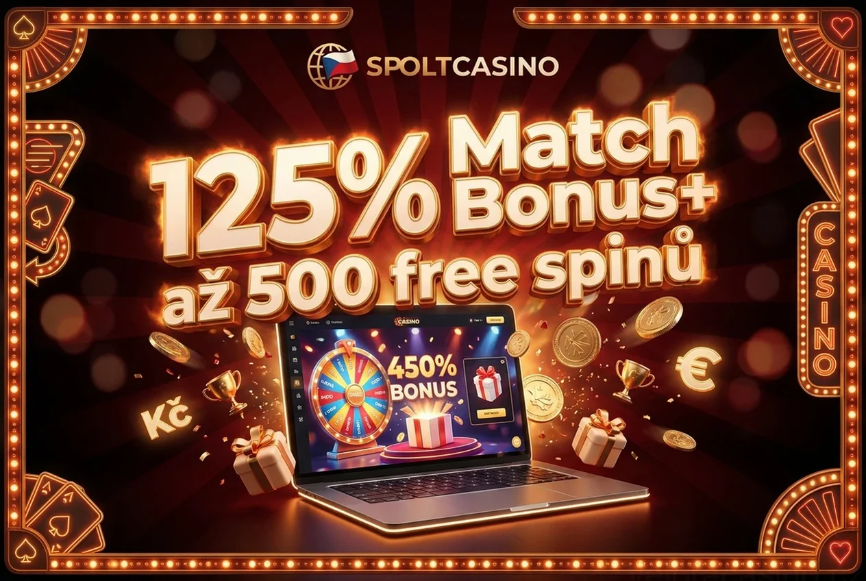 125% Match Bonus+ až 500 free spinů